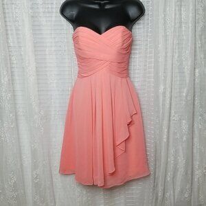 David's Bridal Style f14847 Sleeveless Bridesmaid Cocktail Party Prom Dress  Sz2